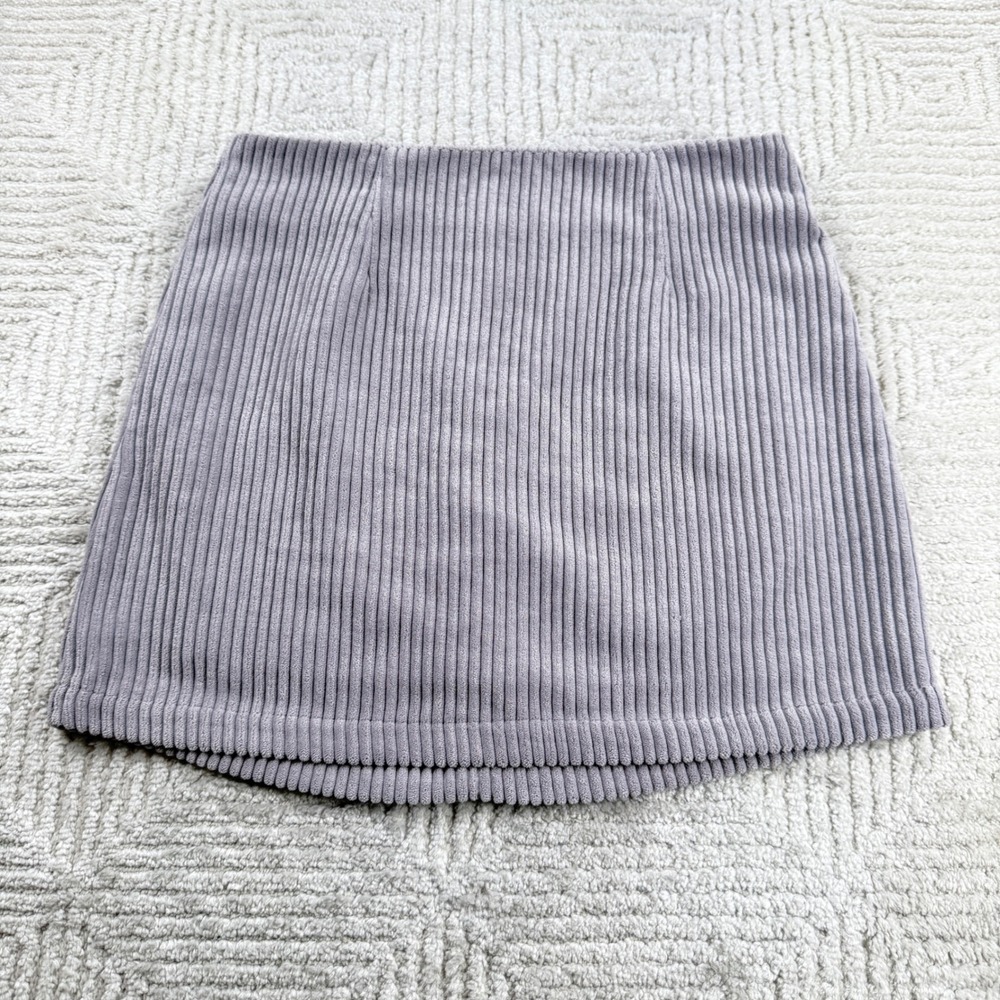 Lulus Corduroy Mini Skirt Womens M Purple A Line Soft Girl Coquette Lavender Y2K